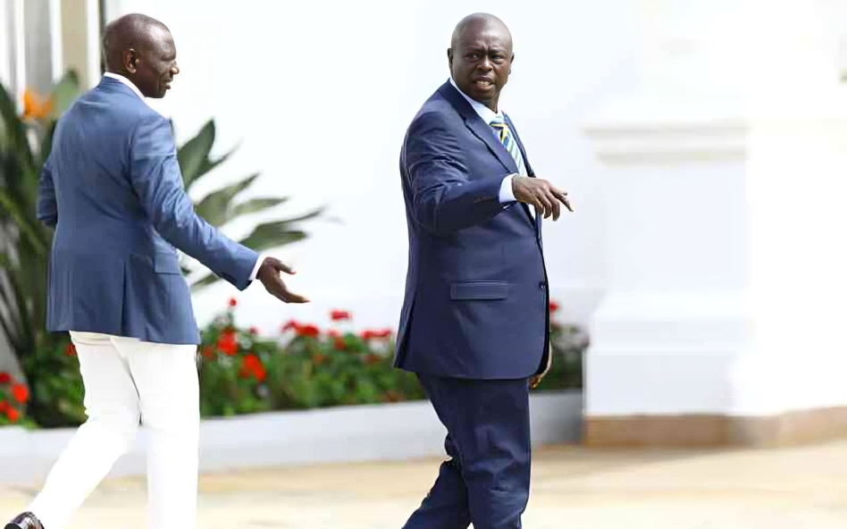 File image of President William Ruto with Rigathi Gachagua