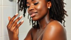 An-AI generated image depicting a woman with a well-moisturised skin