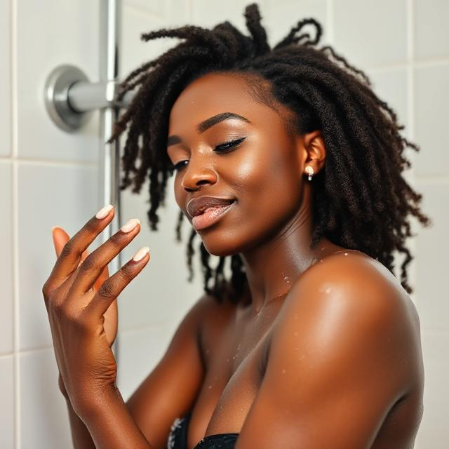 An-AI generated image depicting a woman with a well-moisturised skin