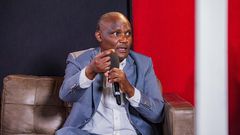 Treasury CS John Mbadi speaking during the Youth Parliament, where he engaged young people on the Finance Bill 2025