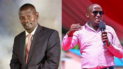 A collage of Gospel singer Philip Kimani and MP Elijah Kururia