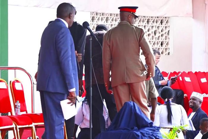 Kiambu governor Ferdinand Waititu escorted out during Mashujaa Day celebrations