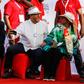 President Uhur Kenyatta with CSs Amina Mohamed and Najib Balala