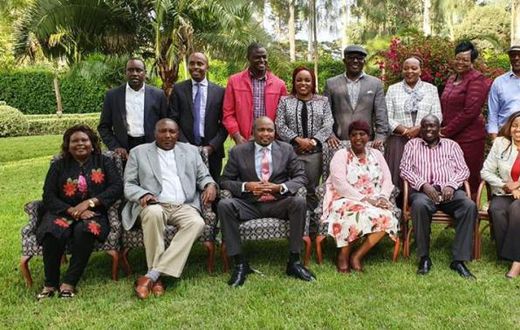 File image of a section of Tangatanga MPs at Mathira MP Rigathi Gachagua's home after President Uhuru Kenyatta’s meeting at Sagana State Lodge in Nyeri. Moses Kuria has announced that at least 200 MPs will meet in Naivasha tonight