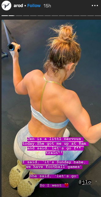 jlo golden globes workout