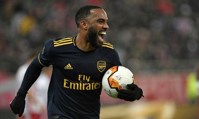 Alexandre Lacazette scored the only goal in the first leg in Greece