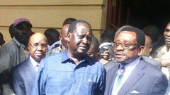 Senator James Orengo and Opposition Leader Raila Odinga