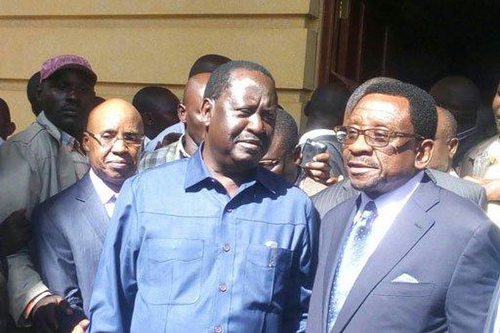 Senator James Orengo and Opposition Leader Raila Odinga