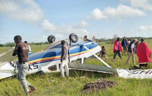 Light aircraft with 5 people on board crashes in Mashuru area Kajiado County