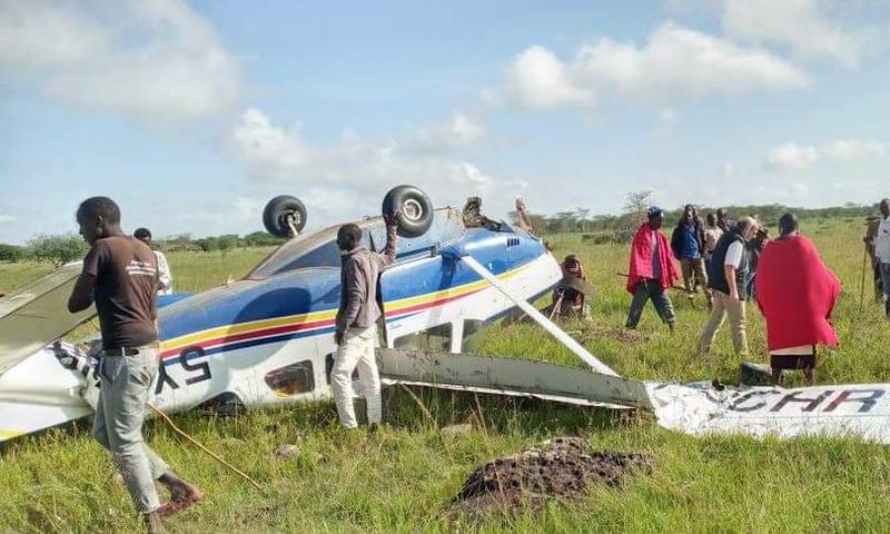 Light aircraft with 5 people on board crashes in Mashuru area Kajiado County