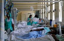 File image of medical practitioners attending to cholera patients