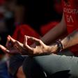 Passengers have been doing yoga to keep their spirits up