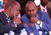 File image of CS Fred Matiangi and Junet Mohamed at a fund raiser in 2018