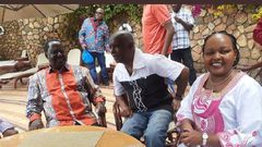 Raila Odinga with Governors Kivutha Kibwana and Anne Waiguru