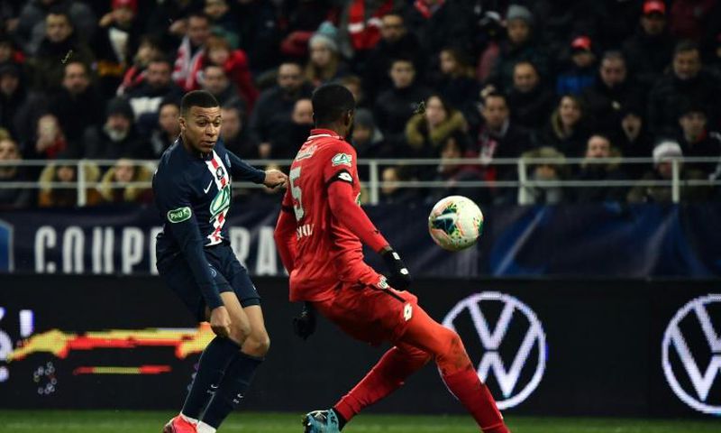 Senou Coulibaly could do nothing as Mbappe's cross flicked off his thigh and into his own net