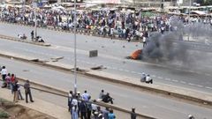 Students block road over rising insecurity in Juja