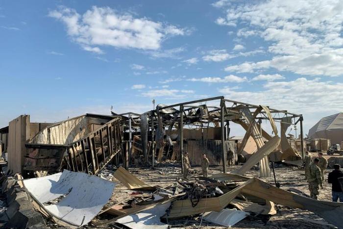 Damage done during the January 8 Iranian attack on al-Asad Air base in Iraq