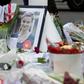 A memorial to murdered Labour MP, Jo Cox outside the Houses of Parliament in London on June 20, 2016.