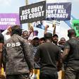 People demonstrate to demand the release of opposition activist Omoyele Sowore in November 2019 in Abuja