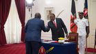 President Uhuru Kenyatta with CS George Magoha