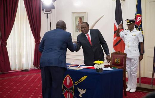 President Uhuru Kenyatta with CS George Magoha