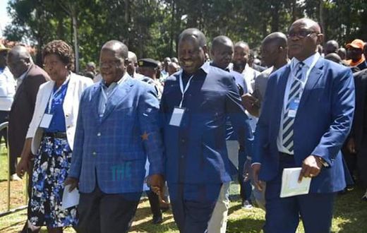 Governor Charity Ngilu, CS Fred Matiangi, Raila Odinga and Kisii Governor James Ongwae
