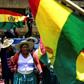 Supporters of former Bolivian president Evo Morales protest in Sacaba, in central Bolivia