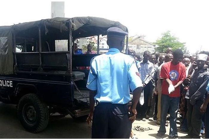 File image of police at a crime scene. Rai Cement tycoon Chetan Vyas murdered by masked assailants in his Kericho house