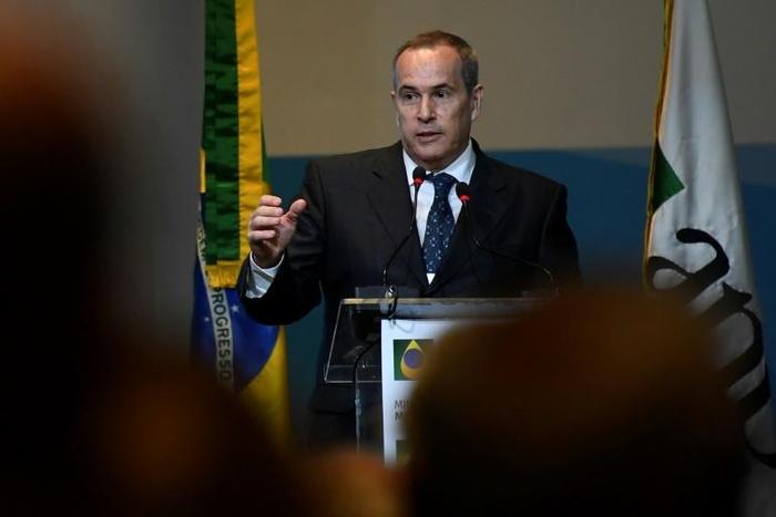 Brazil's National Petroleum Agency (ANP) Director-General Decio Oddone speaks during government auction for offshore oil fields