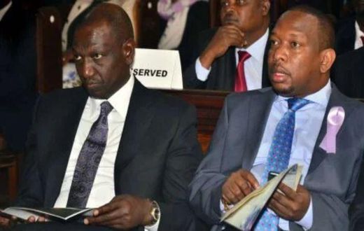 File image of DP Ruto with Nairobi Governor Mike Sono at a past event