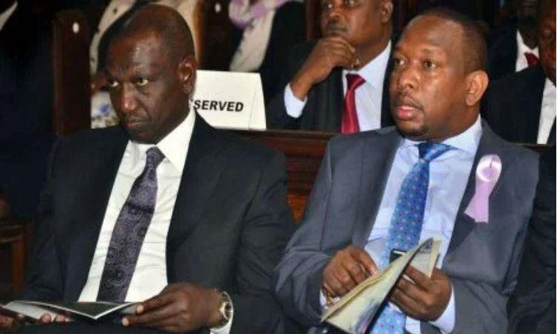 File image of DP Ruto with Nairobi Governor Mike Sono at a past event