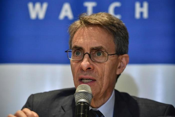 Human Rights Watch chief Kenneth Roth -- pictured in October 2019 -- said he was turned back by authorities at Hong Kong's airport