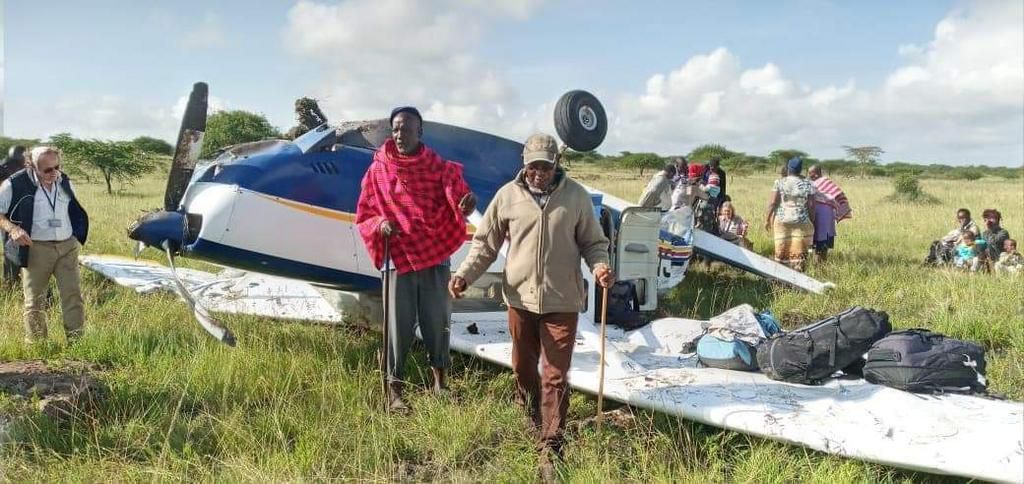 Light aircraft with 4 people on board crashes in Mashuru area Kajiado County