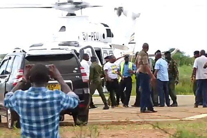 Video captures dramatic moment as Governor Mike Sonko engaged police officers in a fist fight
