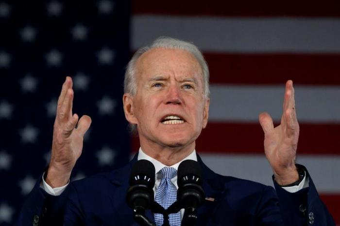 In this file photo taken on February 29, 2020, Democratic presidential candidate Joe Biden speaks in Columbia, South Carolina after his resounding victory in the state's primary, which gave him a boost days before 14 states vote on 'Super Tuesday'