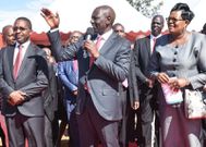 File image of DP Ruto with other Jubilee party leaders at a past event