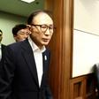 The spy chief's efforts had been in favour of then South Korean president Lee Myung-Bak (pictured at his trial in 2018)