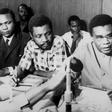 Capitulation: Biafran military chief General Philip Effiong, right, and Colonel David Ogunewe, centre, on January 12 1970