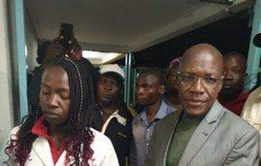 Politicians Dr Boni Khalwale at Kakamega hospital following school stampede