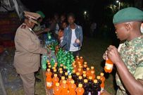 Mourners being given snacks while being ushered in at Kabarak