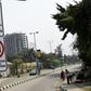 Signs displayed to reinforce a ban on motorbike taxis and motorised rickshaws, known locally as 'okadas' and 'kekes' which has sparked uproar in the Nigerian commercial capital Lagos