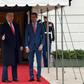 US President Donald Trump greets Venezuelan opposition leader Juan Guaido at the White House