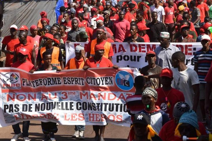 Guinea has seen rolling demonstrations since last month over suspicions that President Conde, 81, is seeking a third term in office