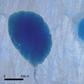 Aerial photography captured by drones from before and after showed a dark blue oval shrink into a smaller, shallower and lighter blue circle