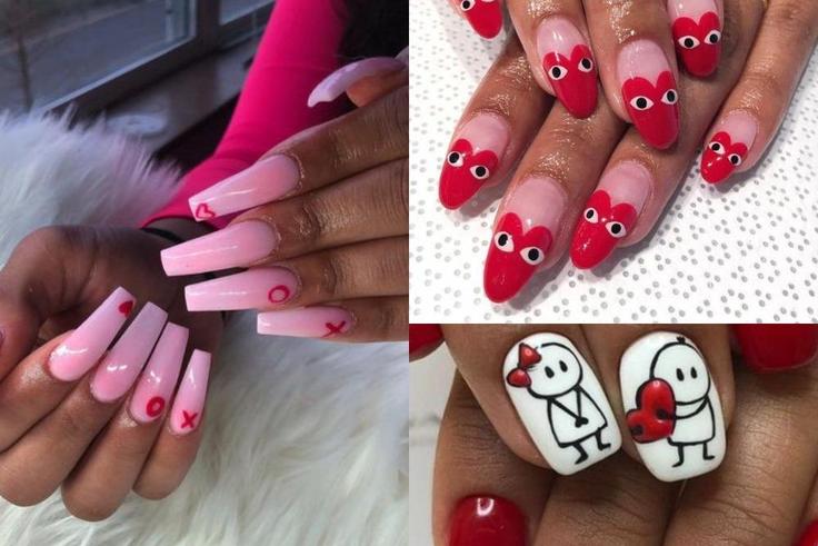Valentine's nail designs (Pinterest)