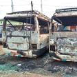 Burned-out buses in Buea, the capital of Cameroon's Southwest Region. The two-year conflict between anglophone separatists and security forces has claimed more than 3,000 lives