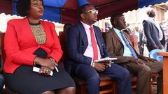 Governor Mike Sonko with nominated DG Anne Mwenda