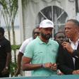 Noureddin Bongo Valentin (L), the eldest son of Gabonese President Ali Bongo Ondimb, was appointed coordinator of presidential affairs, raising opposition criticism of turning the country into a monarchy
