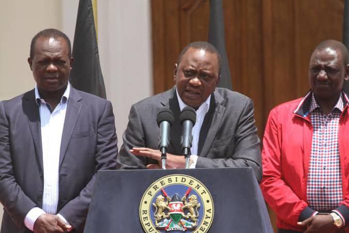 President Uhuru Kenyatta, DP William Ruto & Rapahel Tuju
