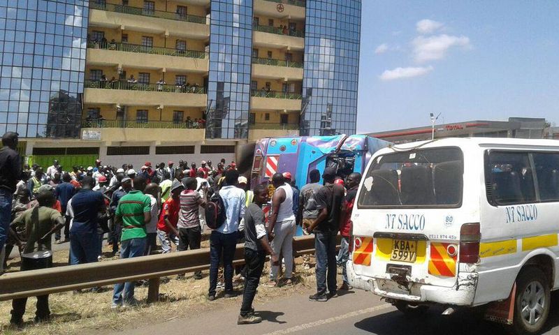File image of a Joy Kenya bus involved in an accident. Buses belonging to the company have been involved in a series of accidents that raise concerns